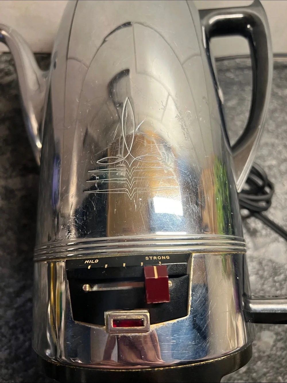 COFFEEMATIC Stainless Steel Electric coffee pot. Still very shiny like new.